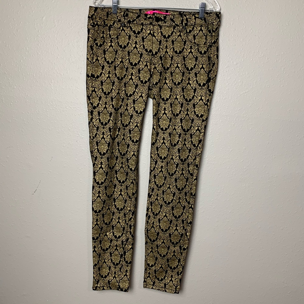 Tinseltown black and gold jeans size 11